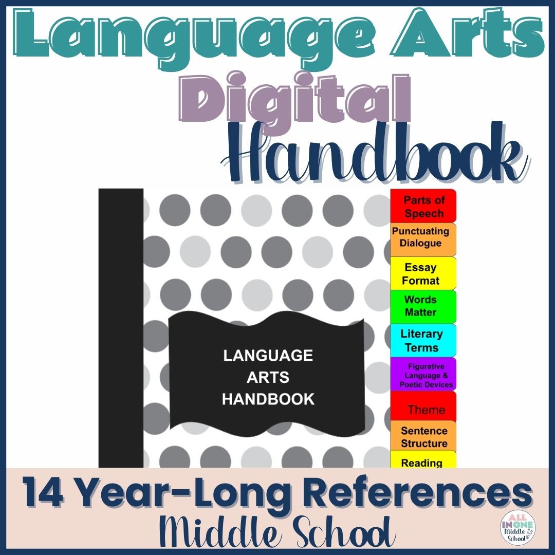 Language arts handbook to help encourage student accountability and independence
