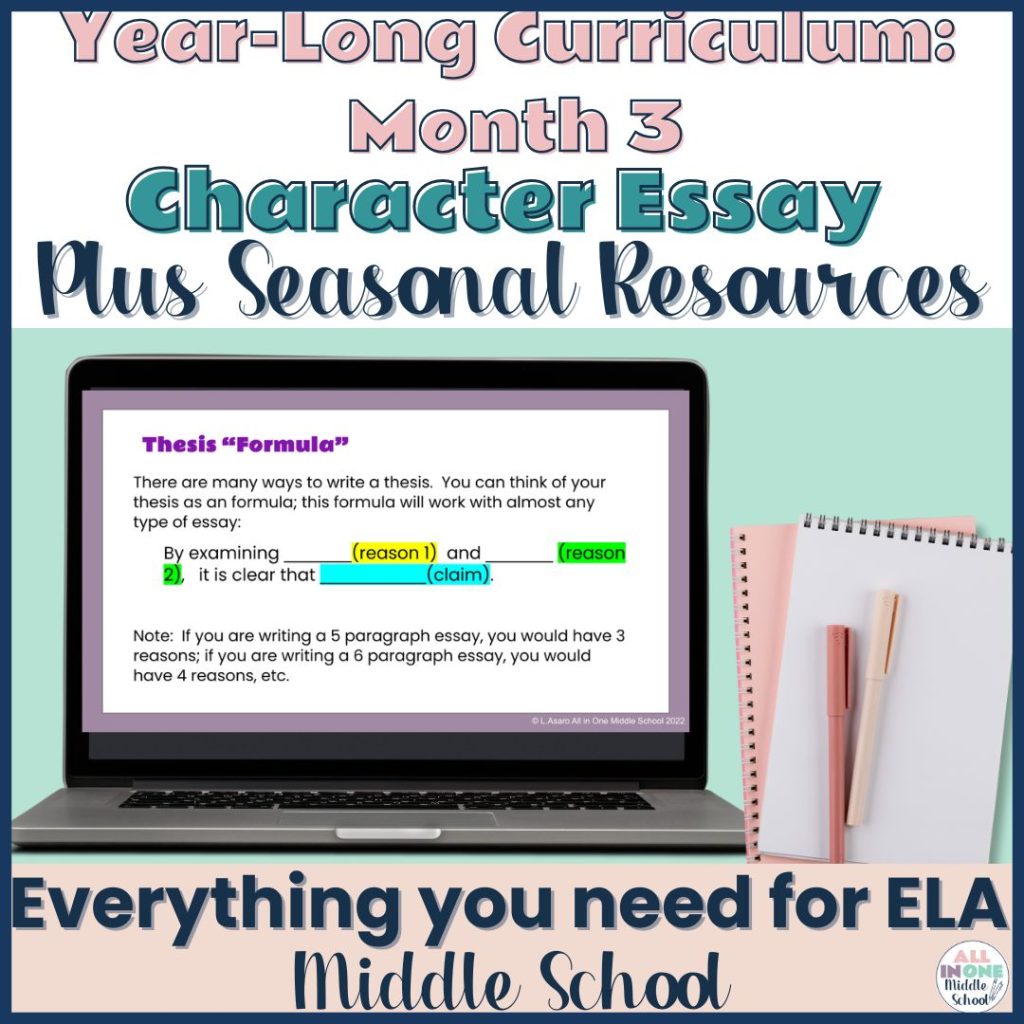 month 3 curriculum for middle school ELA teachers