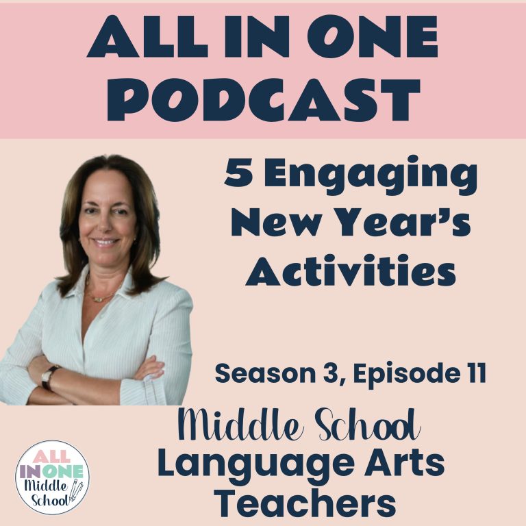 podcast on New Year's activities for middle school