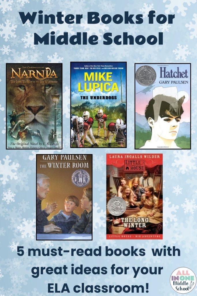 blog post on winter books for middle school