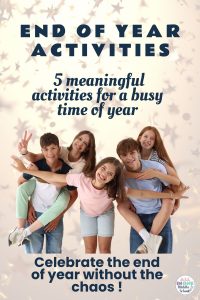 end of year activities for middle school ELA
