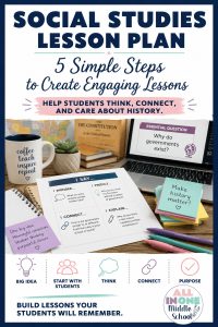 blog post on how to create a social studies lesson plan for middle school